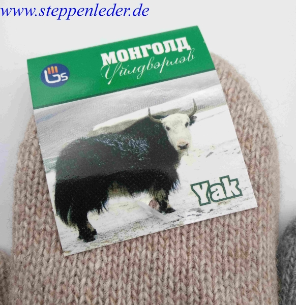 Fäustlinge aus YAK-Wolle für Kinder 7-11 Jahre